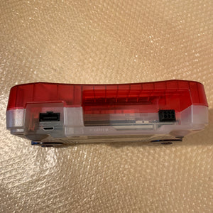 Boxed Clear Red Nintendo 64 set with N64Digital kit - compatible with JP and US games