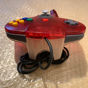 Boxed Clear Red Nintendo 64 set with N64Digital kit - compatible with JP and US games