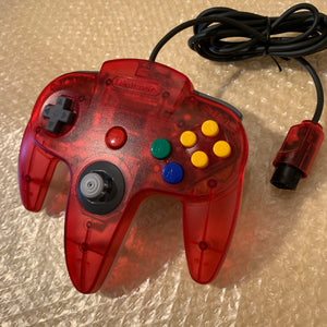 Boxed Clear Red Nintendo 64 set with N64Digital kit - compatible with JP and US games