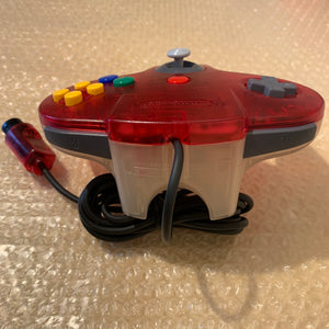 Boxed Clear Red Nintendo 64 set with N64Digital kit - compatible with JP and US games
