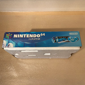 Boxed Clear Blue Nintendo 64 set with N64Digital kit - compatible with JP and US games