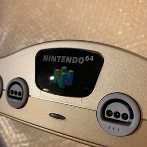 Boxed Gold Nintendo 64 set with N64Digital kit - compatible with JP and US games