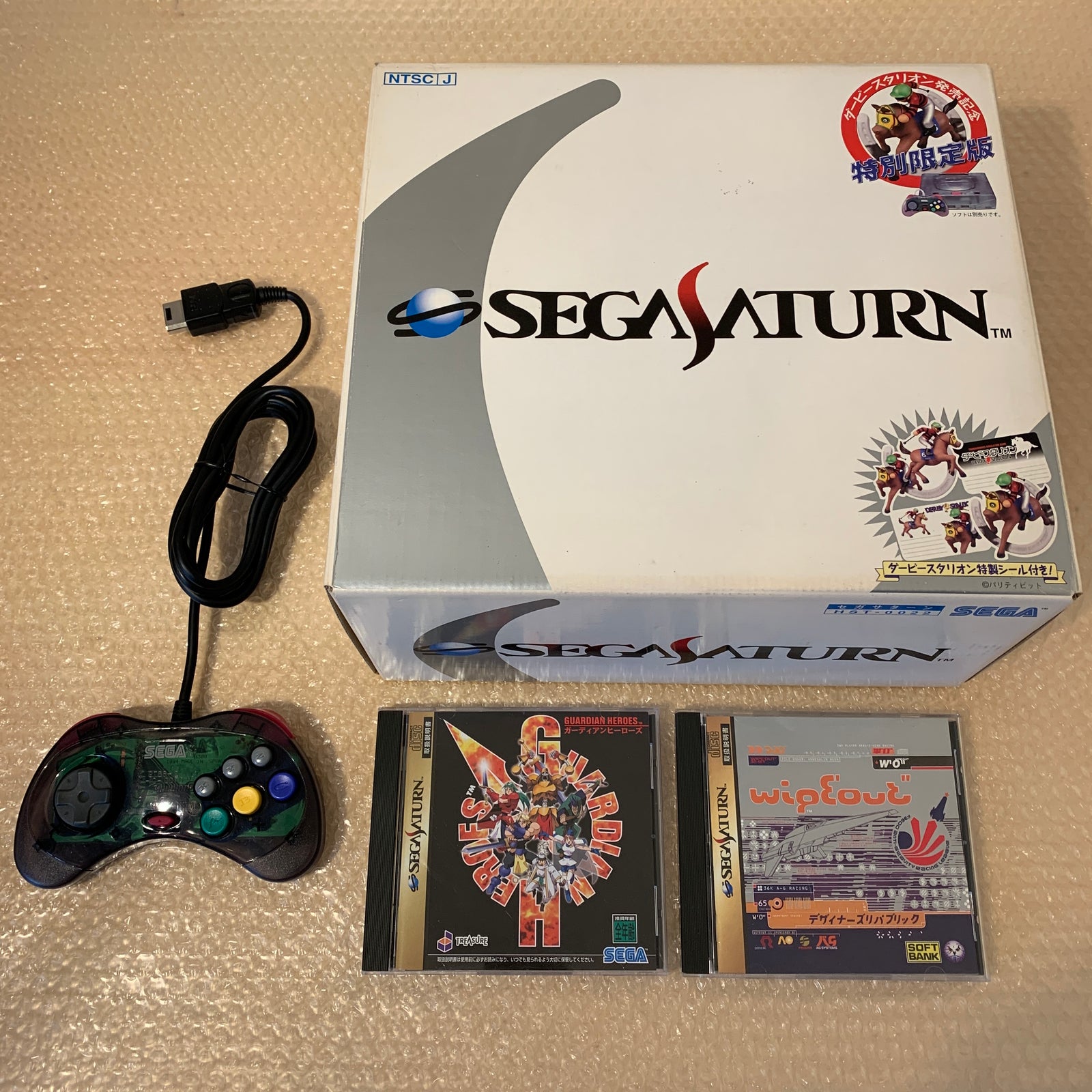 Boxed Derby Stallion limited skeleton Sega Saturn set - Region Free + FRAM Memory and RGB cable