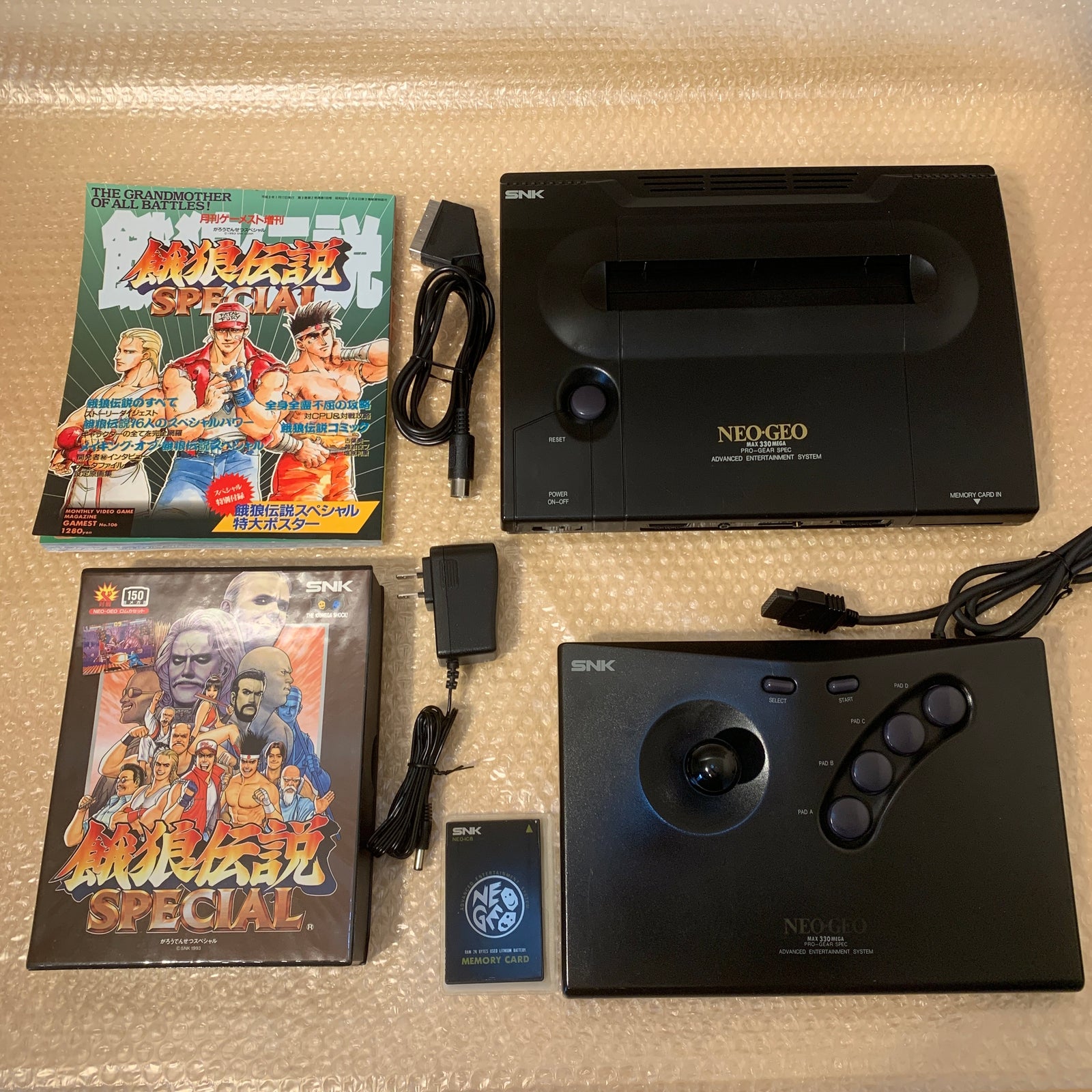 NeoGeo AES System set - Universe bios / RGB fix / FRAM Memory Card