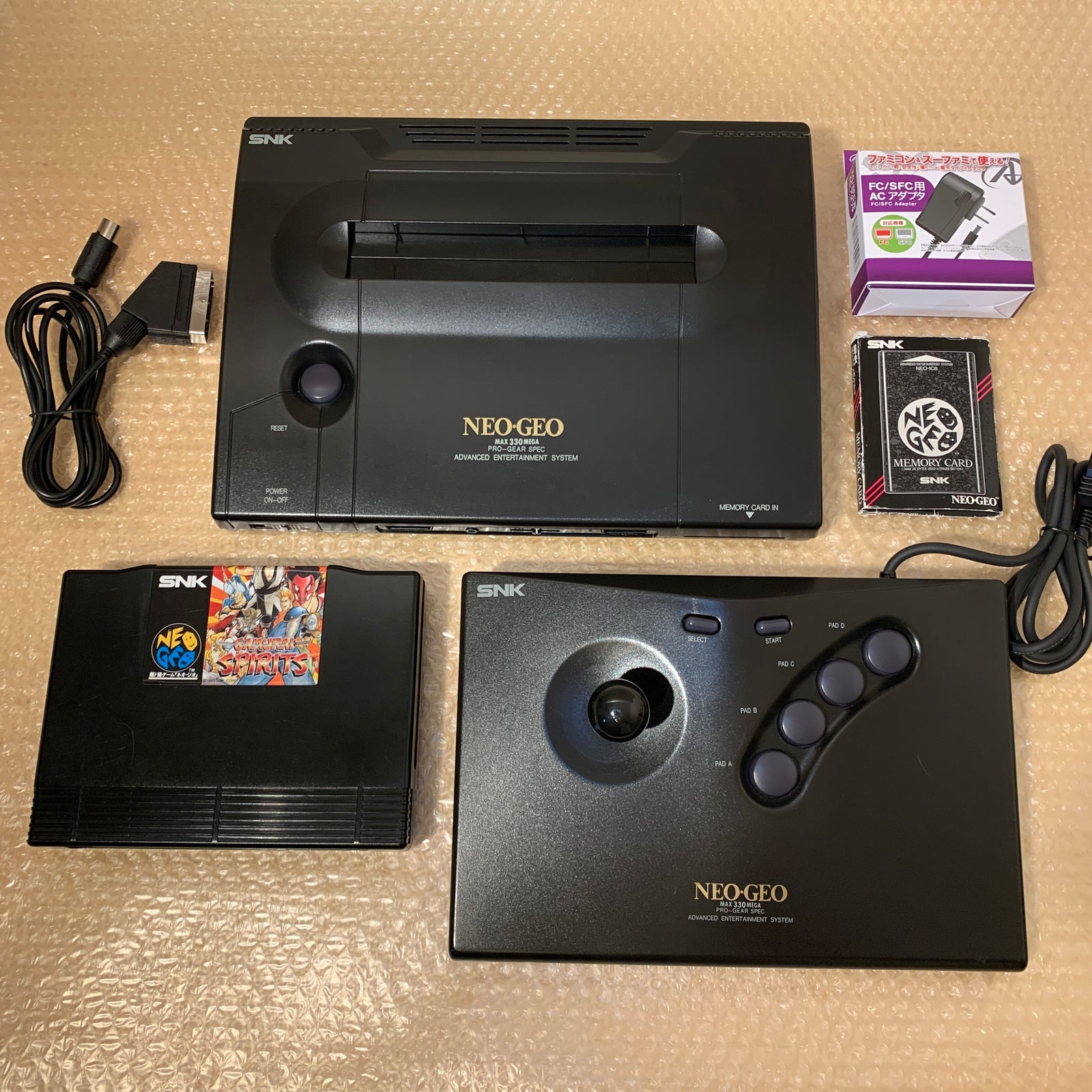 NeoGeo AES System set - Universe bios / RGB fix / FRAM Memory Card