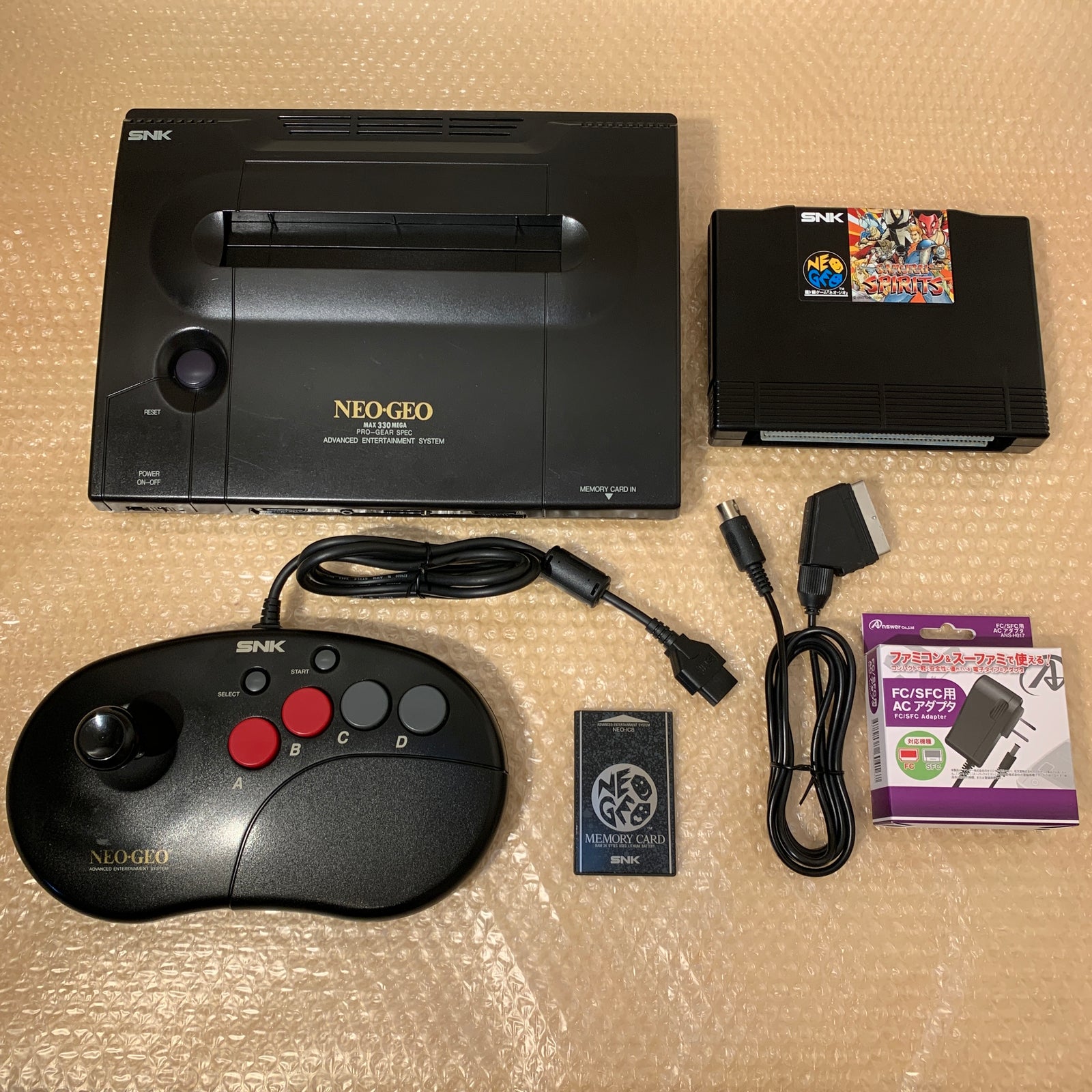 NeoGeo AES System set - Universe bios / RGB fix / FRAM Memory Card