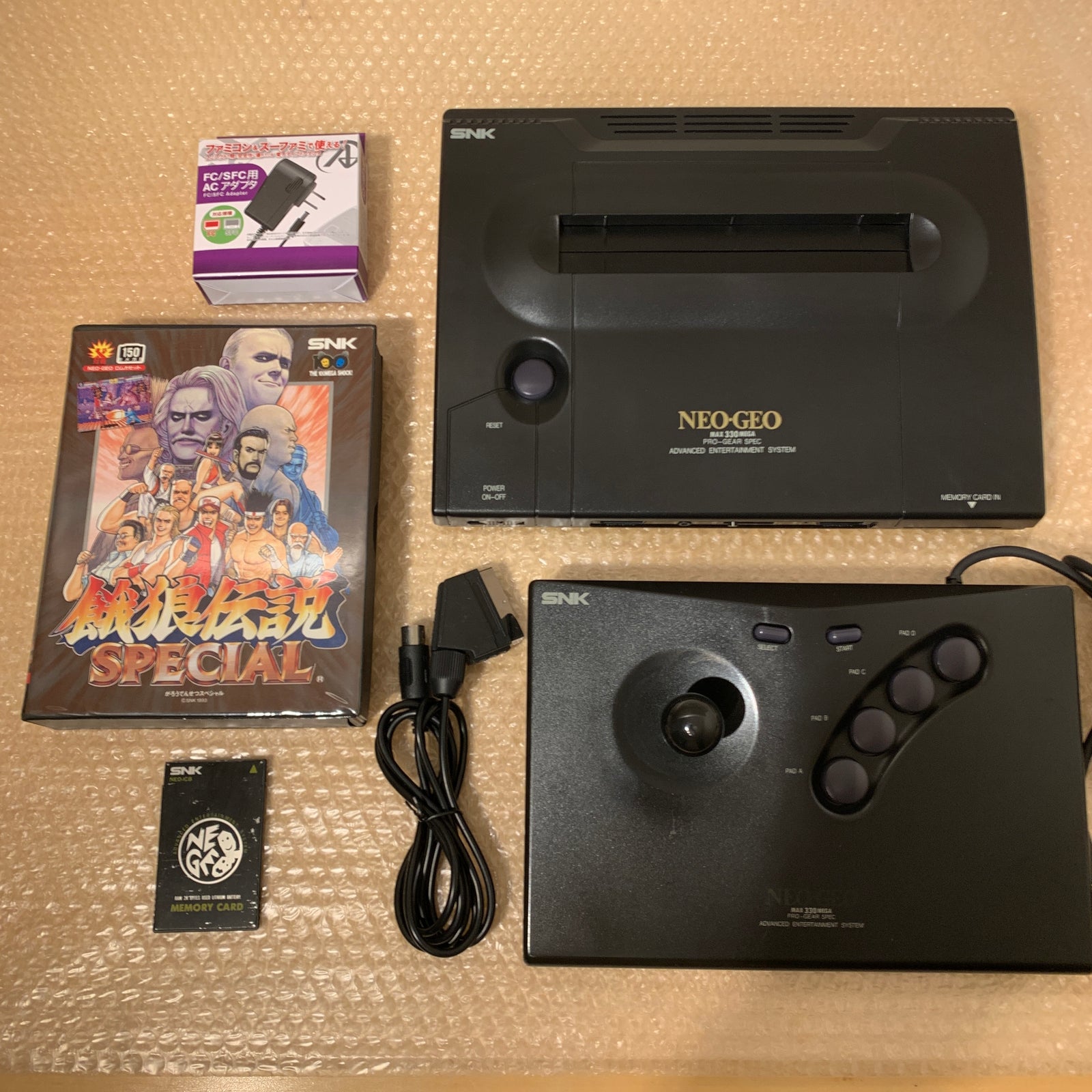 NeoGeo AES System set - Universe bios / RGB fix / FRAM Memory Card