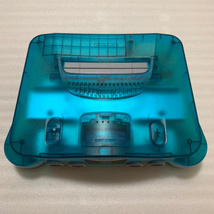 Clear blue Nintendo 64 in box set with ULTRA HDMI kit - compatible with JP and US games