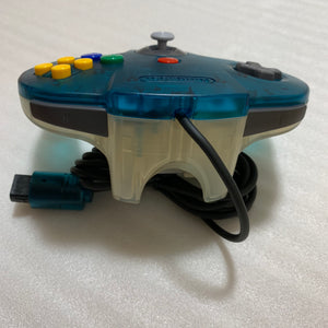 Clear blue Nintendo 64 in box set with ULTRA HDMI kit - compatible with JP and US games