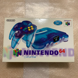 Clear blue Nintendo 64 in box set with ULTRA HDMI kit - compatible with JP and US games