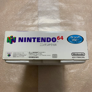 Clear blue Nintendo 64 in box set with ULTRA HDMI kit - compatible with JP and US games