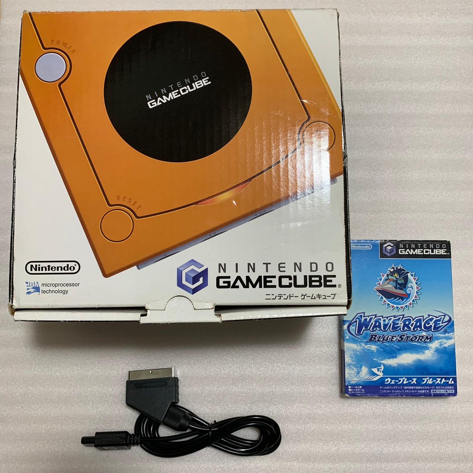 Orange Gamecube System - with GC Dual kit and JP/US switch