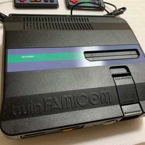 SHARP Twin Famicom set (AN-505-BK) with NESRGB kit and NES converter