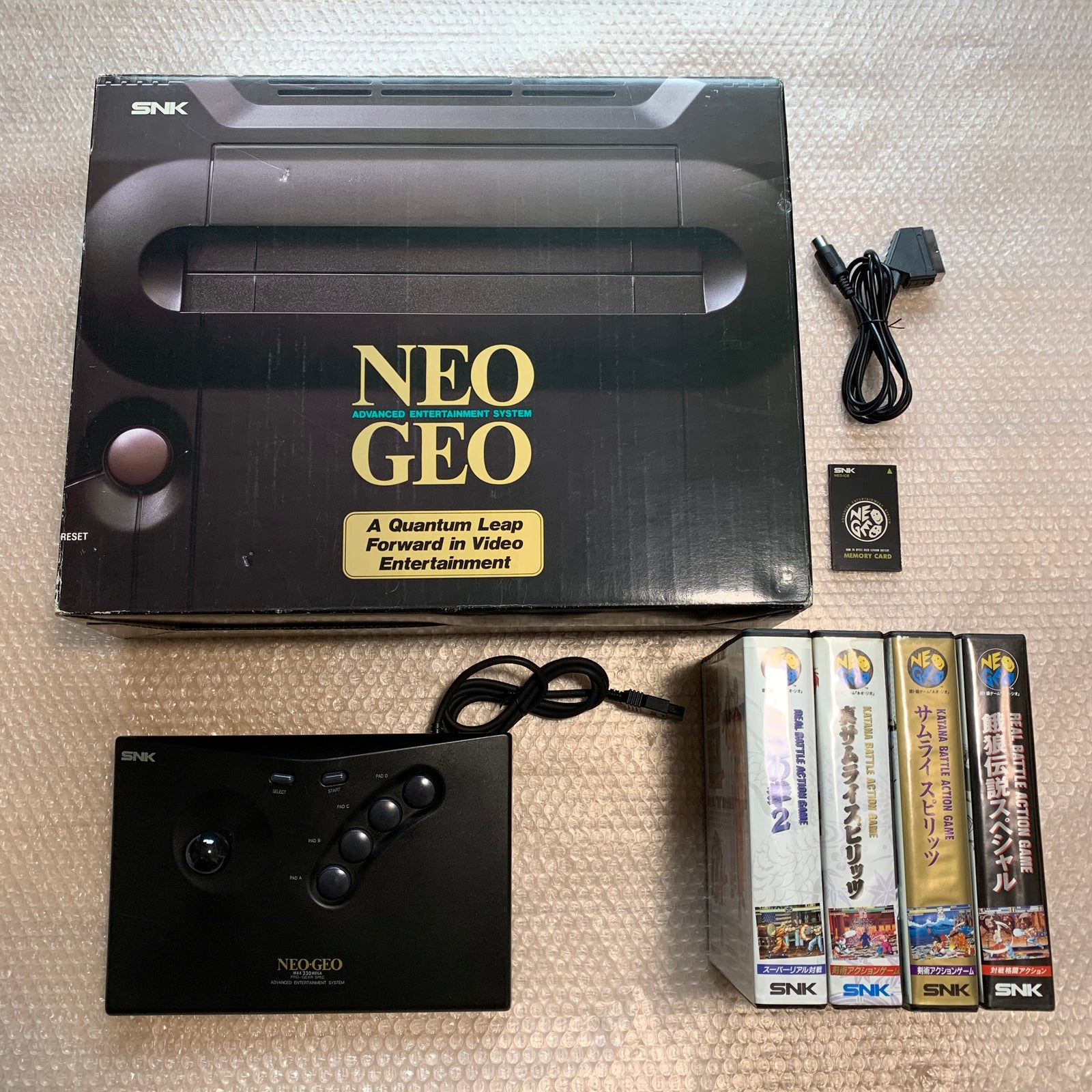 NeoGeo AES System in box - Universe bios / RGB fix