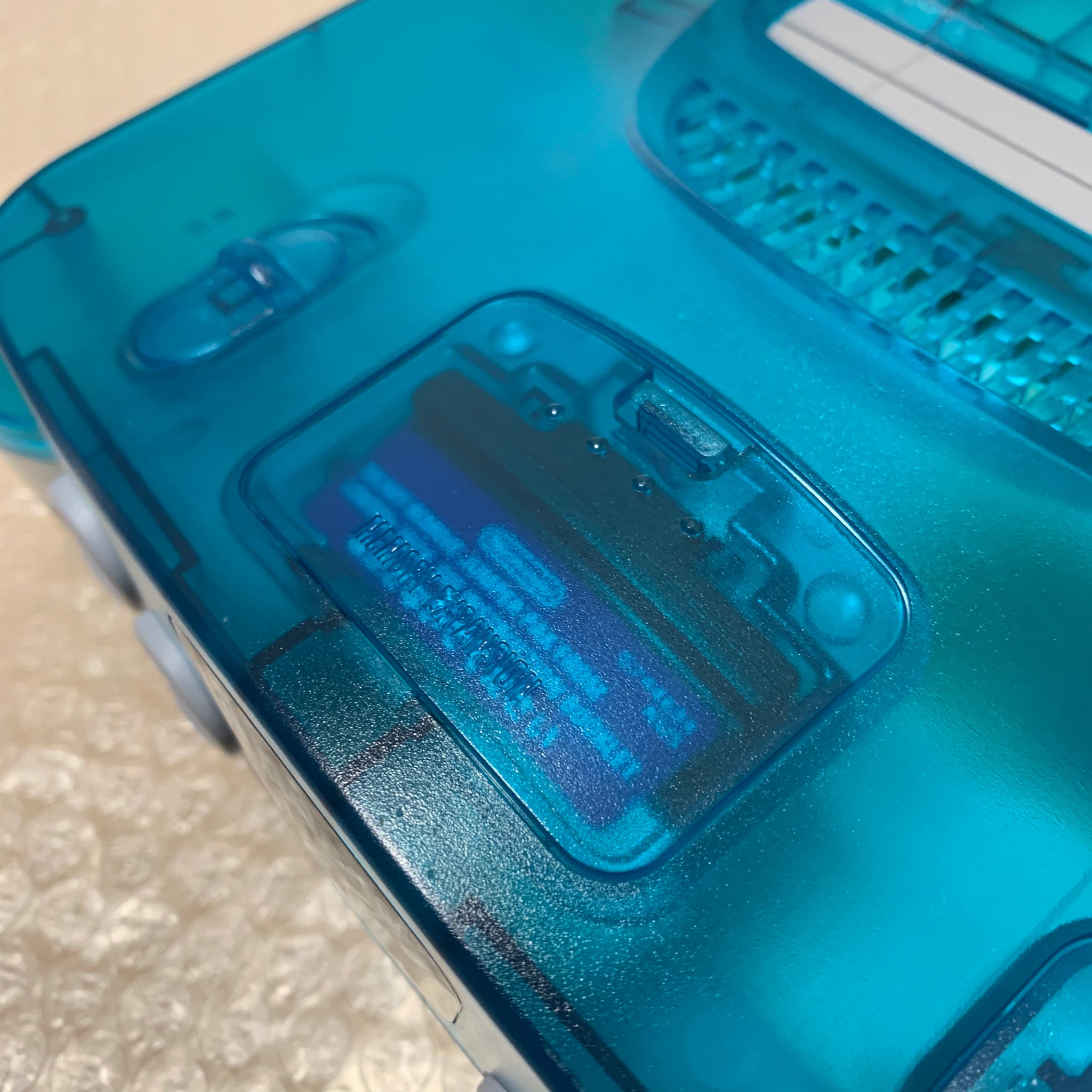 Blue Sphere R N64 Clear Blue Nintendo 64 with N64RGB kit - Compatible with JP and US gam ...