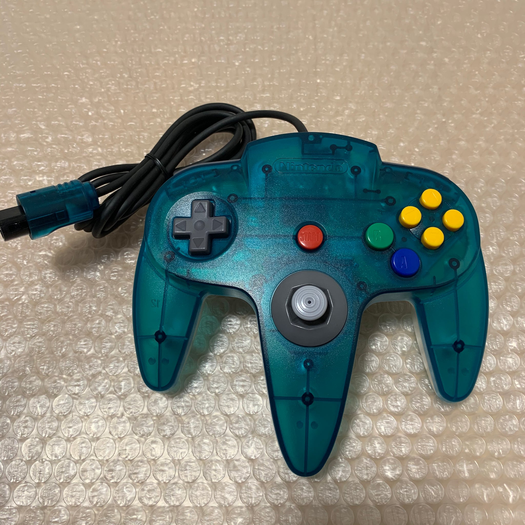 Blue Sphere R N64 Clear Blue Nintendo 64 with N64RGB kit - Compatible with JP and US gam ...