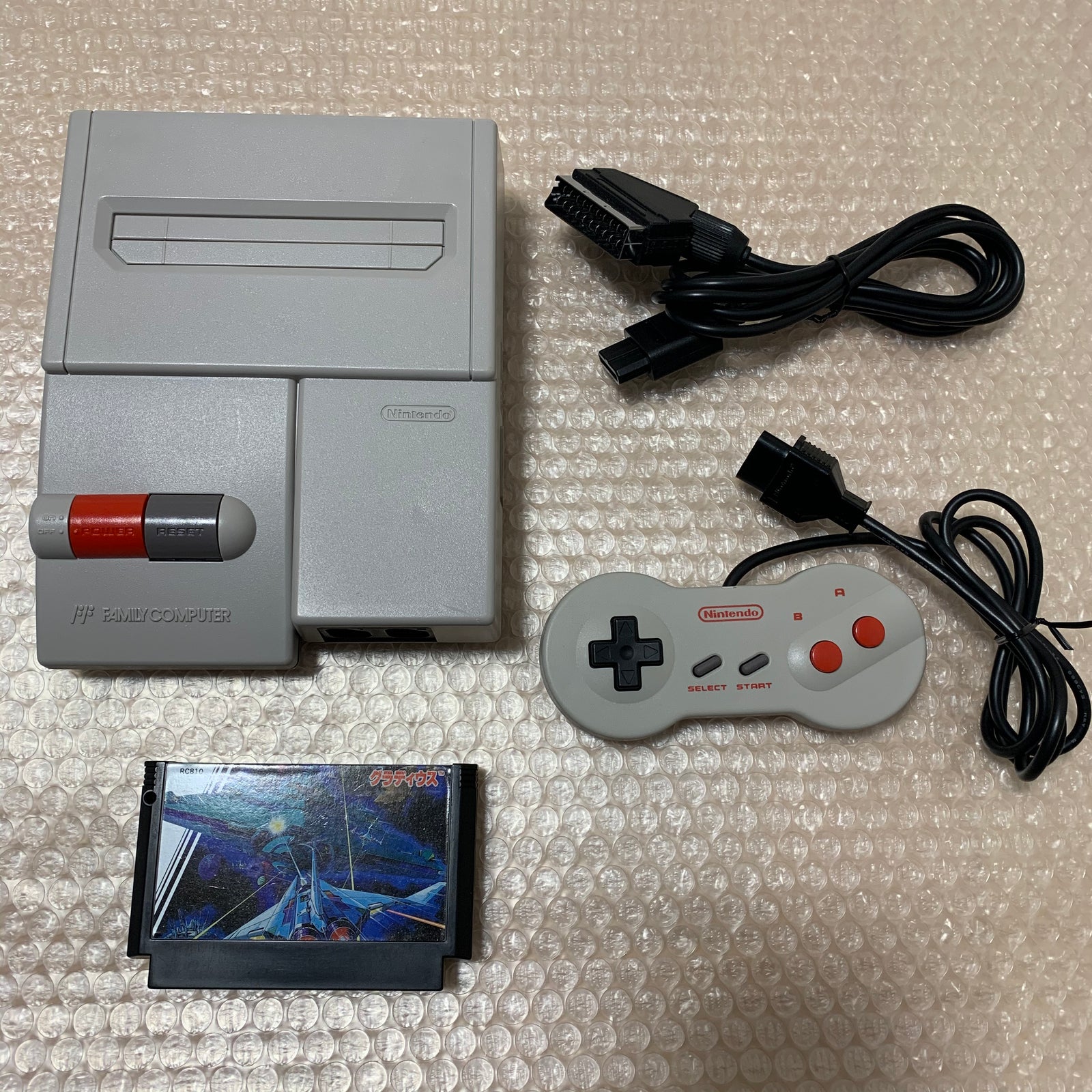 AV Famicom with NESRGB kit + NES adapter - Gradius set