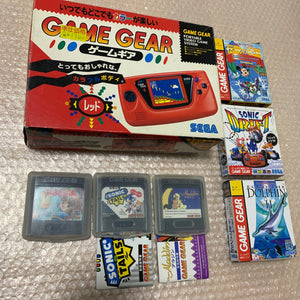 Boxed Red Game Gear with McWill LCD screen set