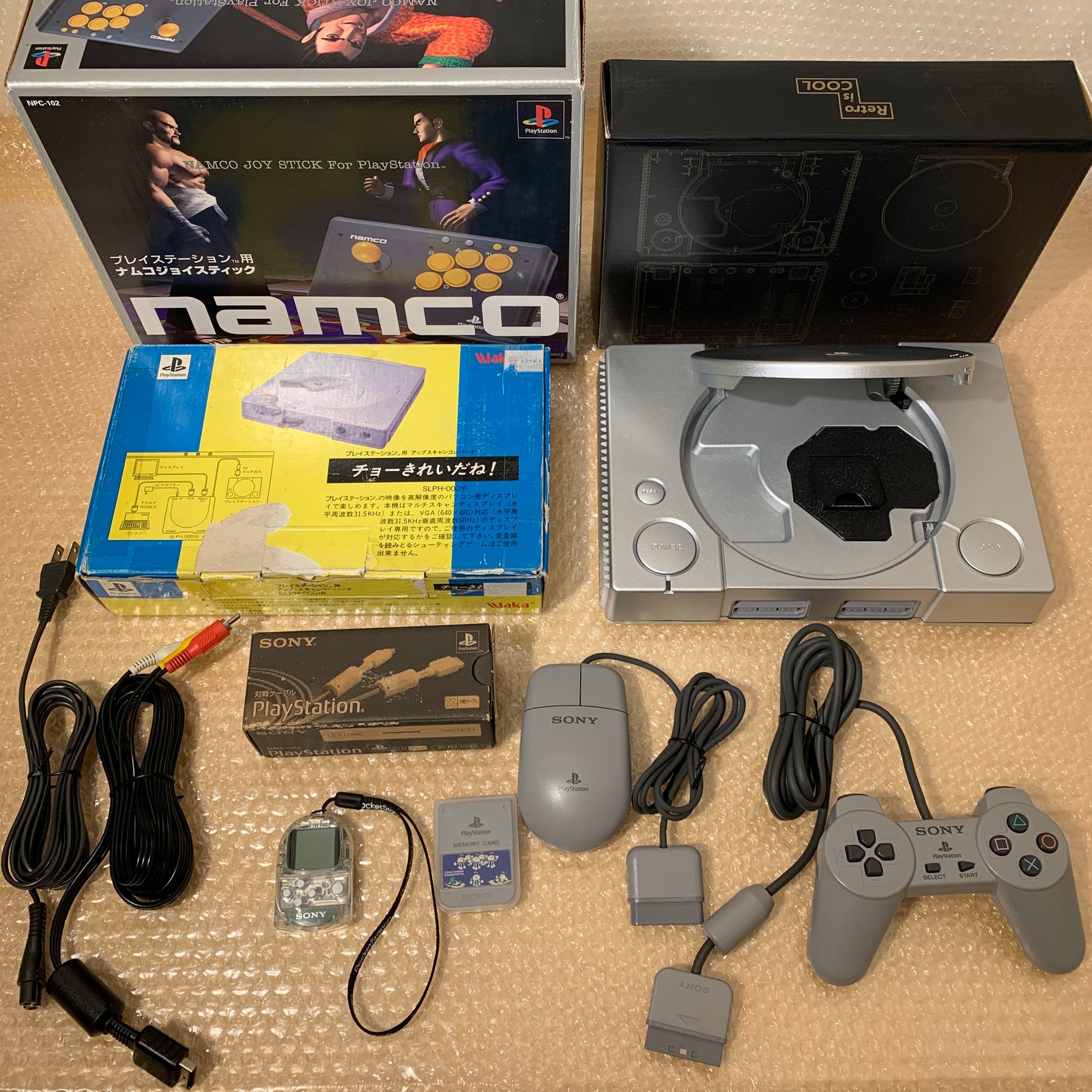 Silver PS1 with Xstation ODE kit and Waka Up Scan Converter set