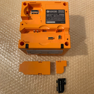 Orange Gamecube with Gameboy Player, S-Video cable + Picoboot