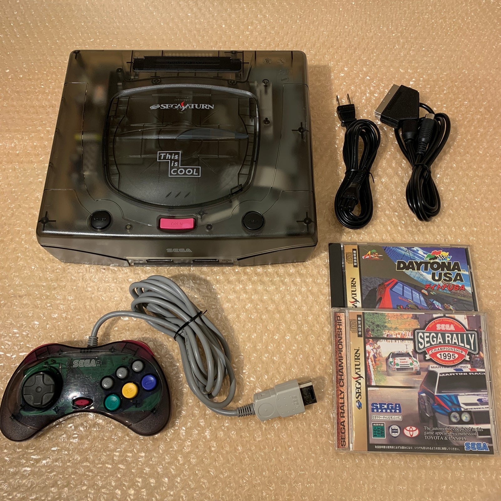 Skeleton Sega Saturn set - Region Free + FRAM Memory and RGB cable