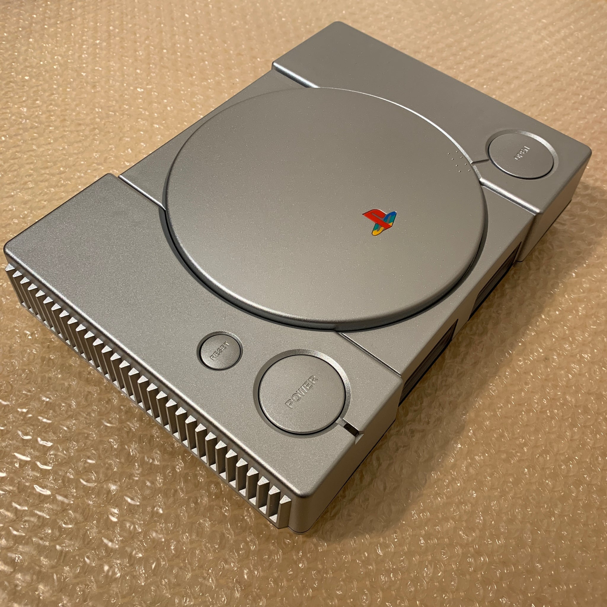 Silver PS1 with Xstation ODE kit and Waka Up Scan Converter set - RetroAsia