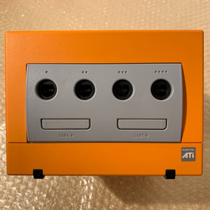 Orange Gamecube with Gameboy Player, S-Video cable + Picoboot