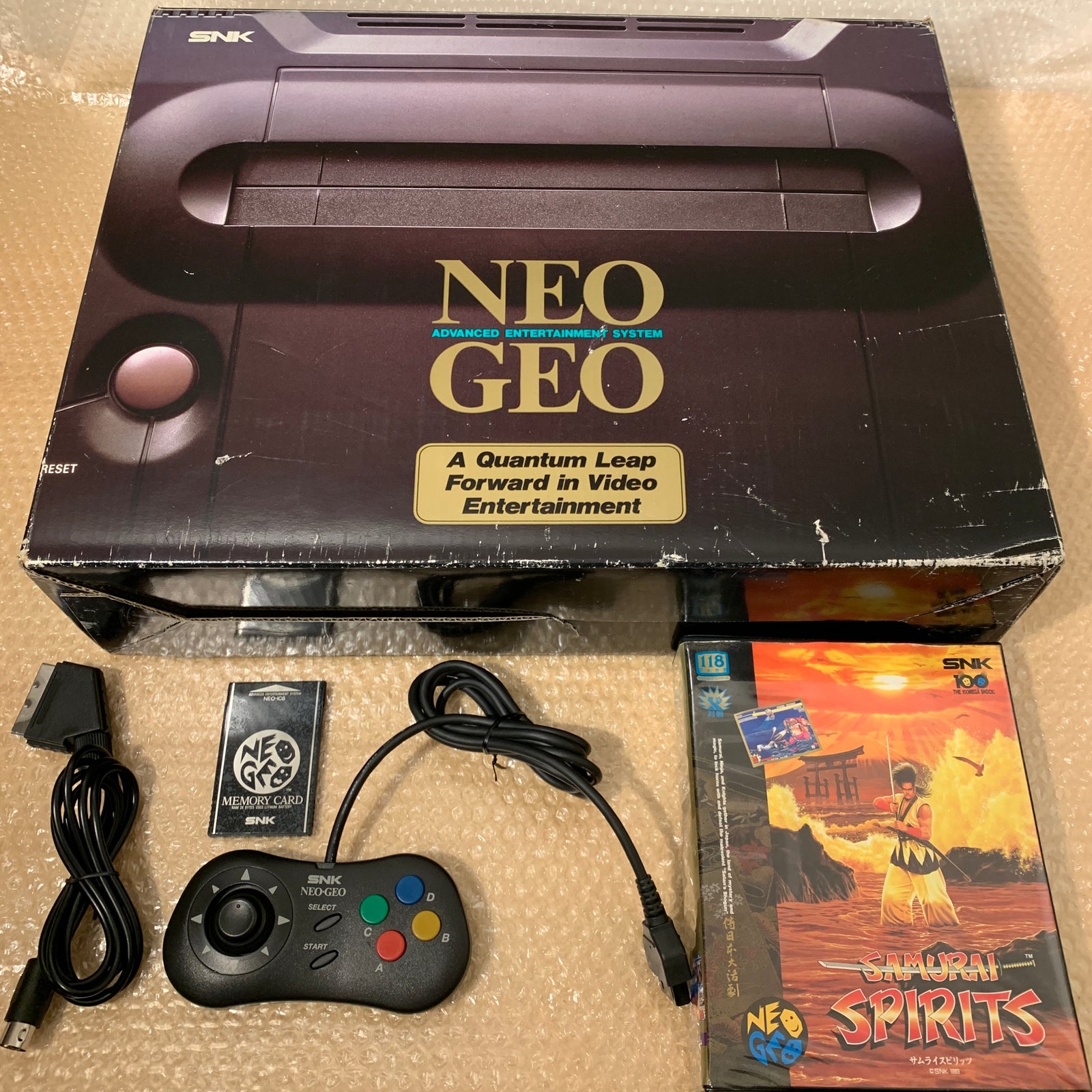 NeoGeo AES System set in box - Universe bios / RGB fix / FRAM Memory Card