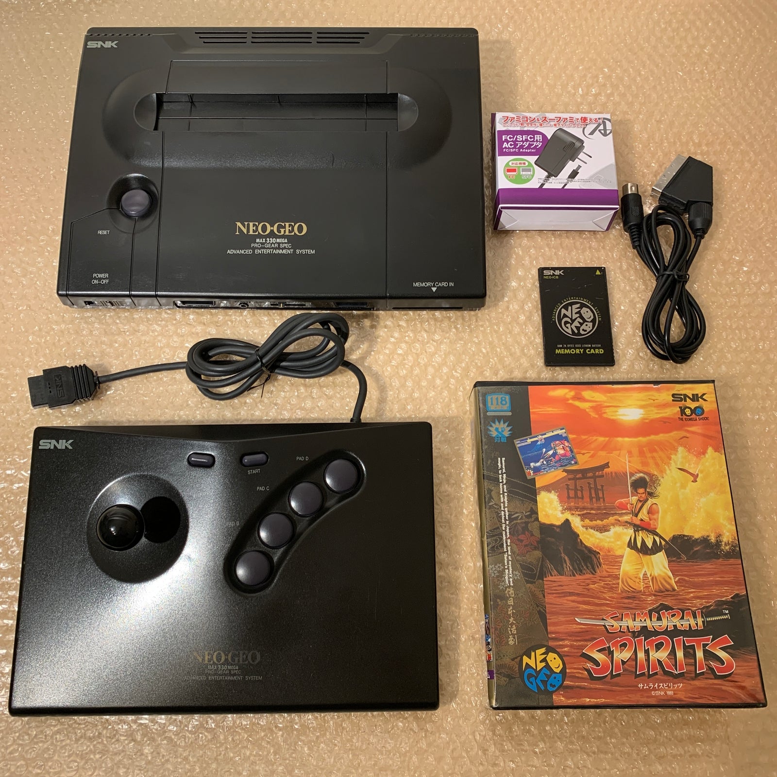 NeoGeo AES System set - Universe bios / RGB fix / FRAM Memory Card