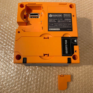 Orange Gamecube with Gameboy Player, S-Video cable + Picoboot