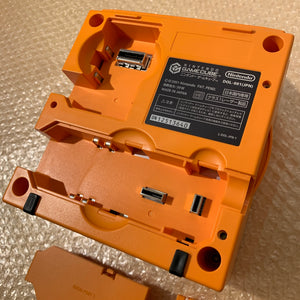 Orange Gamecube with Gameboy Player, S-Video cable + Picoboot