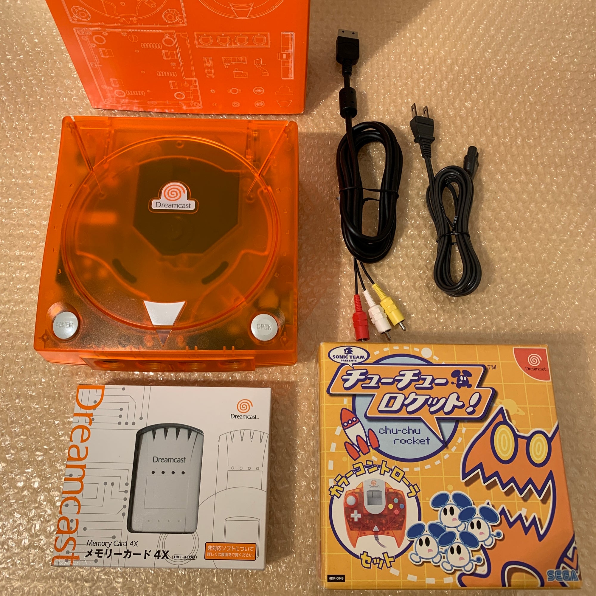 Clear Orange Dreamcast set - Region free
