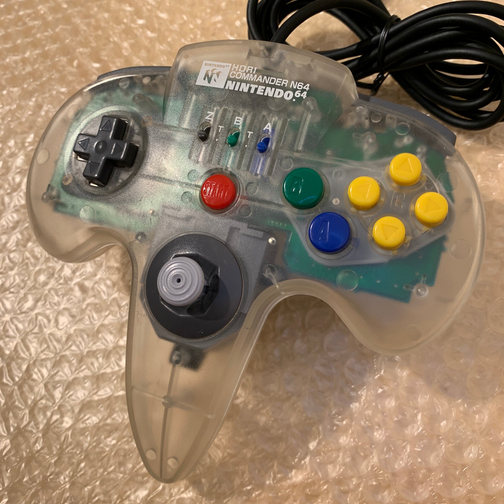 Battery N64 Controller Pak Fram Clear Nintendo 64 Set With N64RGB